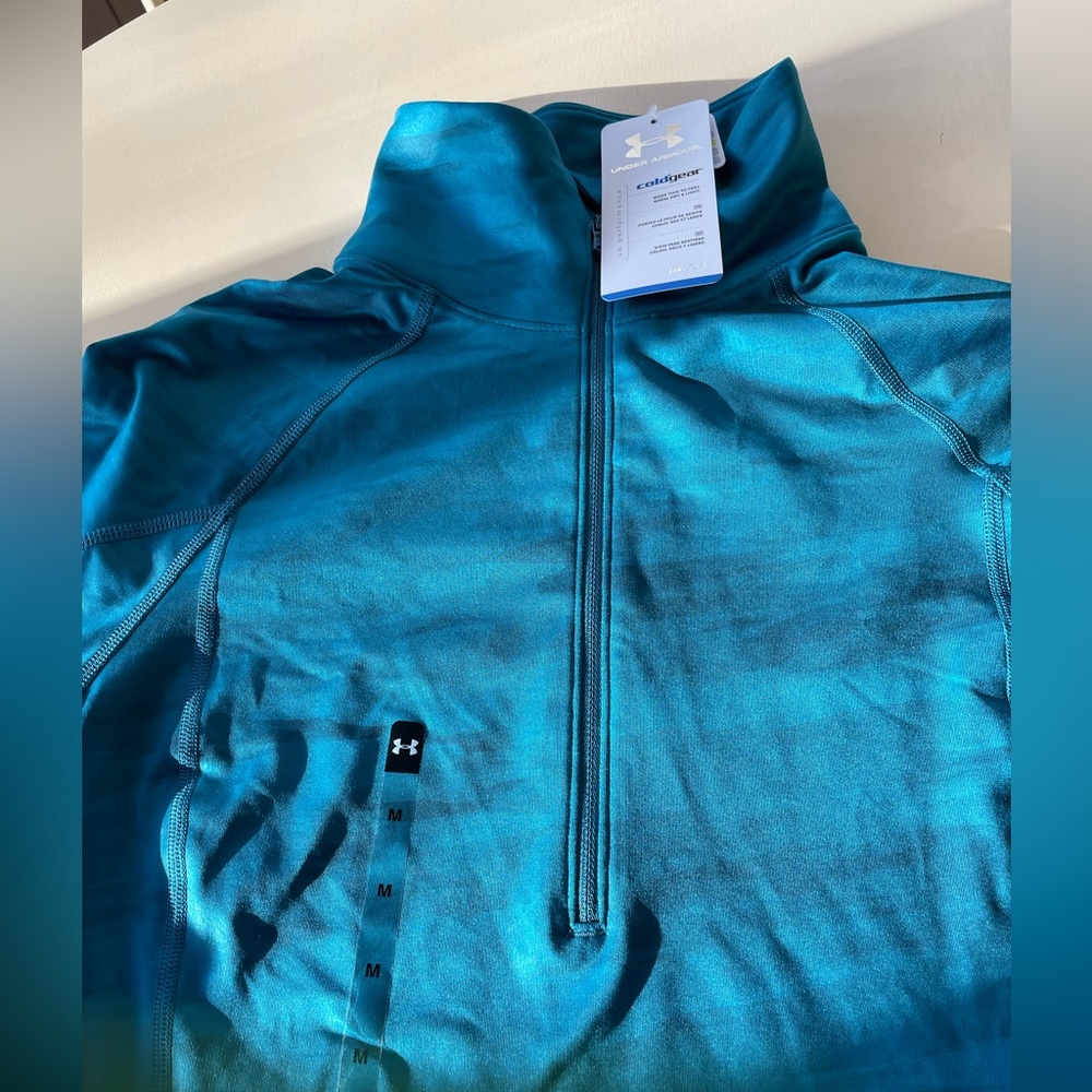 COPY - Underarmour Cold Gear Teal Green compression fit shirt